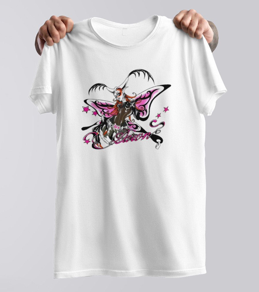 Dawn Butterfly Pink Star Accents T-Shirt