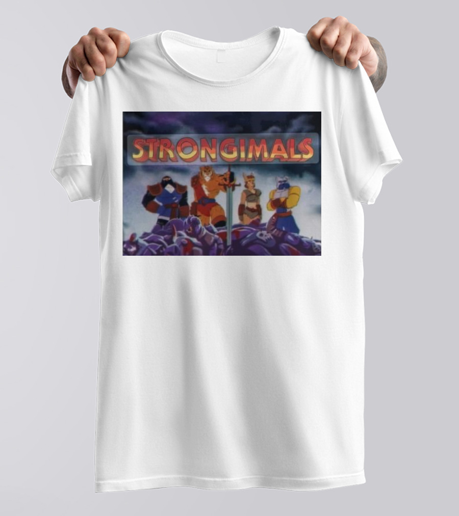 Strongimals Cartoon Warriors Assemble T-Shirt