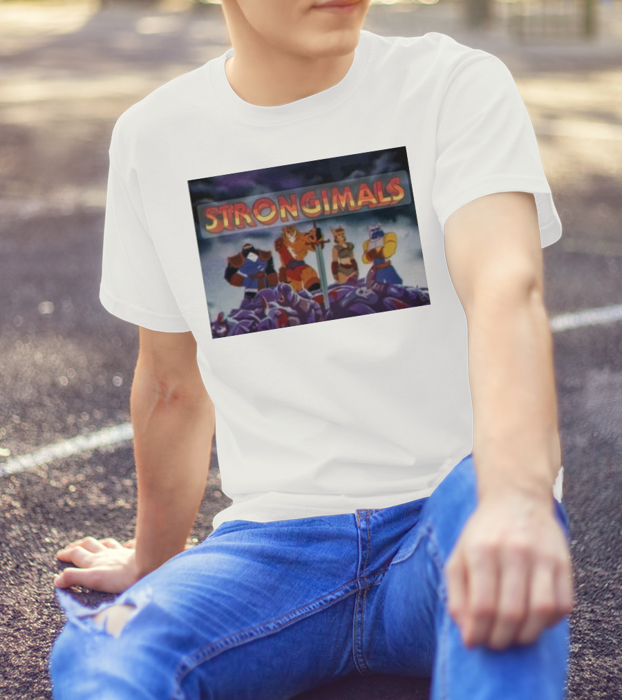 Strongimals Cartoon Warriors Assemble T-Shirt