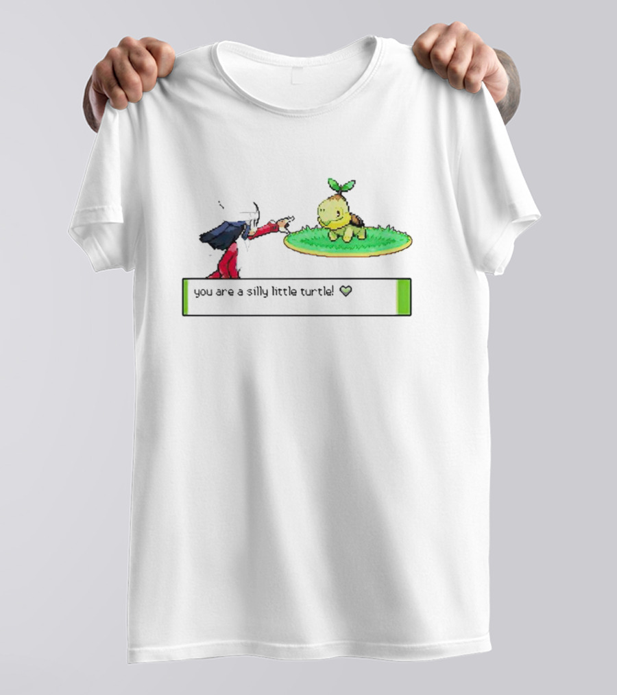 You Are A Silly Little Turtle Retro Pixel Art Showdown T-Shirt