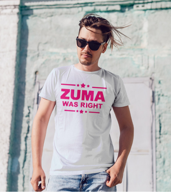 Zuma Was Right Pink Text With Stars T-Shirt