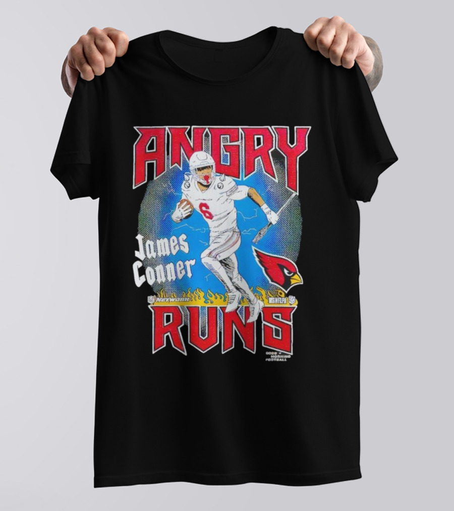 Angry Runs James Conner Arizona Cardinals NFL Kyle Brandt Good Morning Football T-Shirt