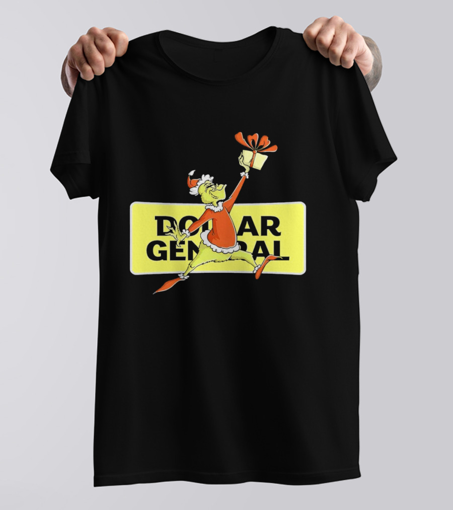Grinch Christmas Dollar General Gift Iconic Holiday Scene T-Shirt