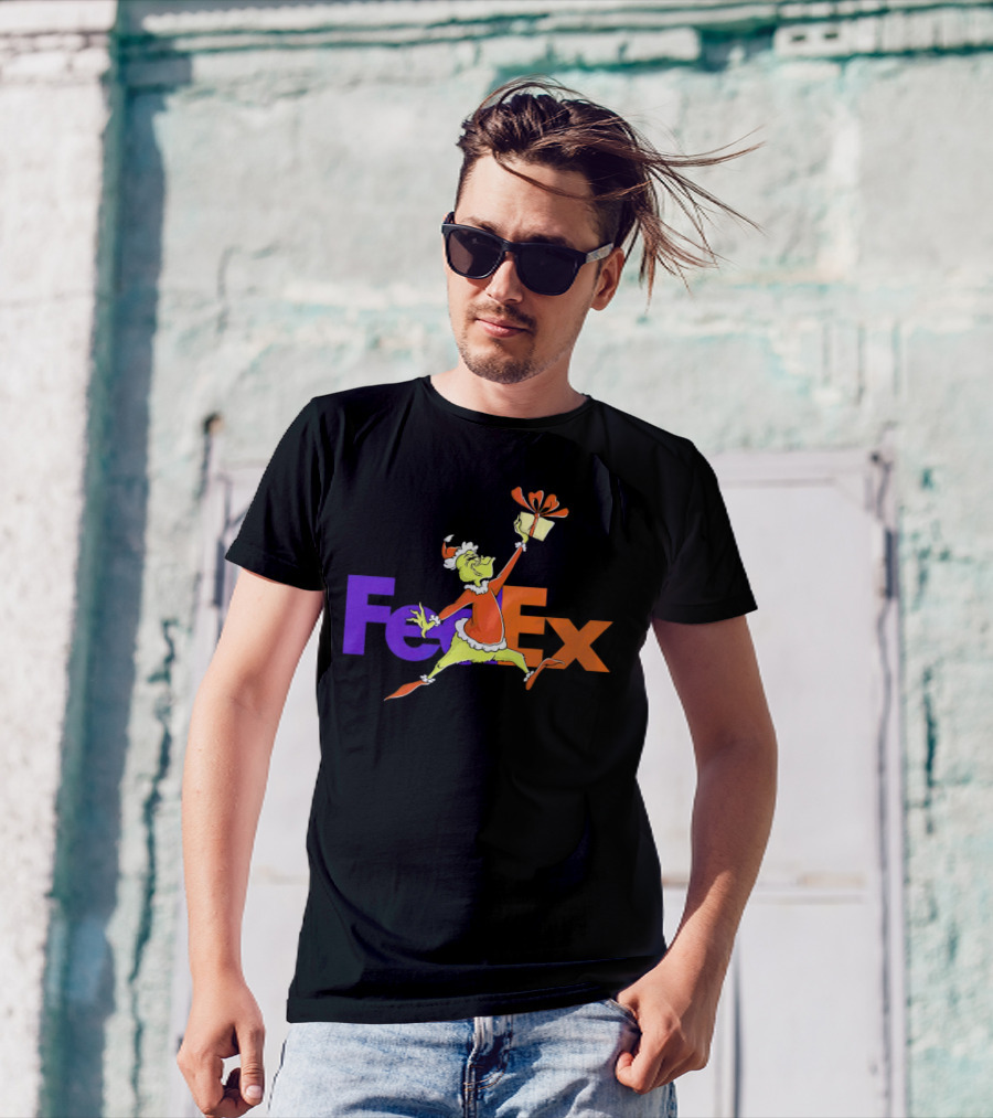 The Grinch Santa FedEx Gift T-Shirt