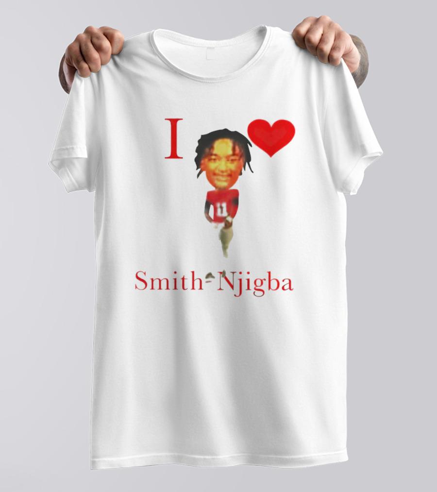 I Heart Jaxon Smith-Njigba Football Player Image T-Shirt