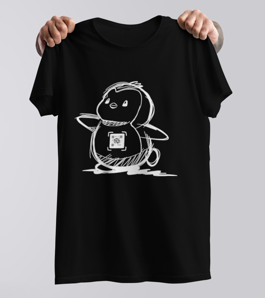 Iyk Pudgy Penguins QR Sketch T-Shirt