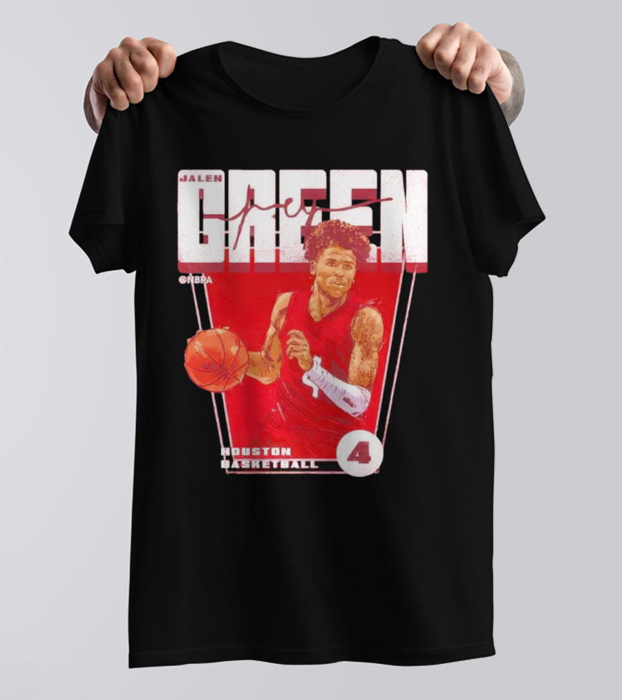 Jalen Green No. 4 Houston Basketball NBA Red Premiere T-Shirt