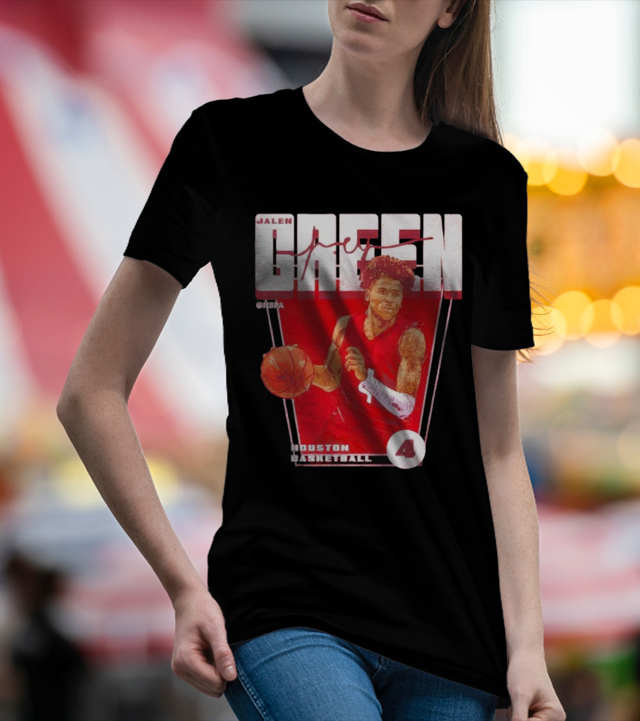 Jalen Green No. 4 Houston Basketball NBA Red Premiere T-Shirt
