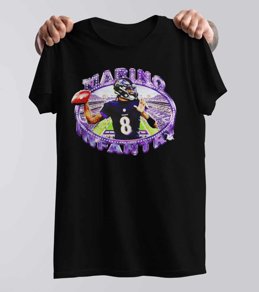 Marino Infantry Lamar Jackson Baltimore Ravens Football T-Shirt
