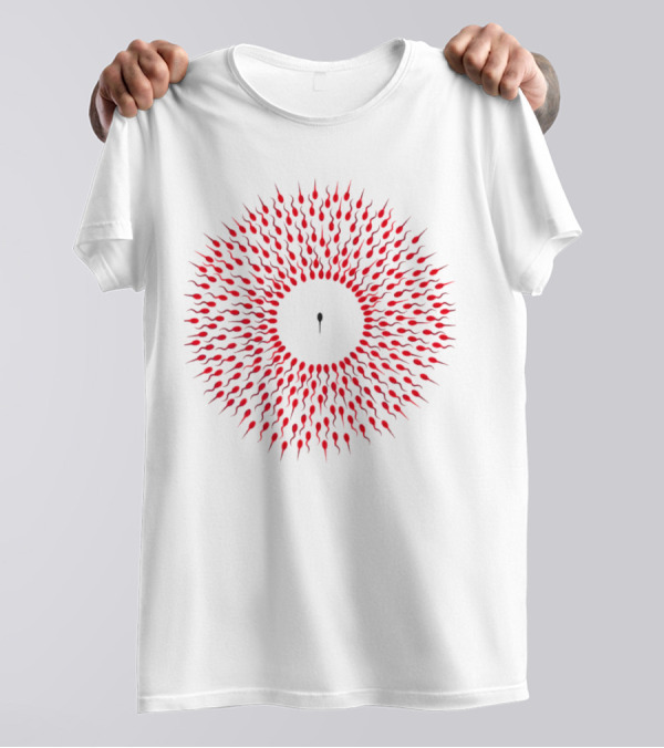 Autistic Tadpole Red Spiral Formation T-Shirt
