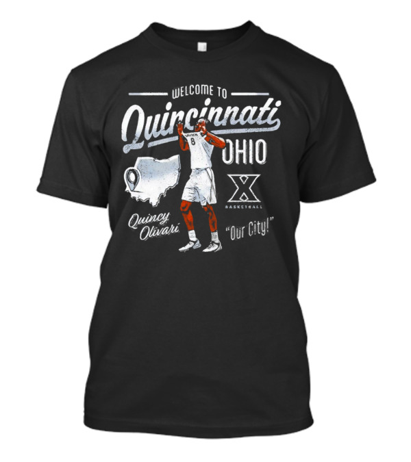 Welcome To Quincinnati Ohio Quincy Olivari Our City X Basketball T-Shirt