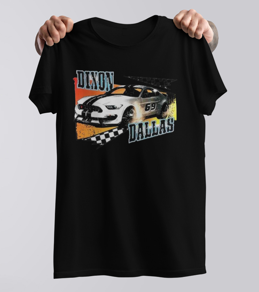 Dixon Dallas 69 Mustang Racing Car T-Shirt