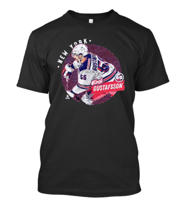 Erik Gustafsson New York Rangers 56 Hockey Player Dots T-Shirt