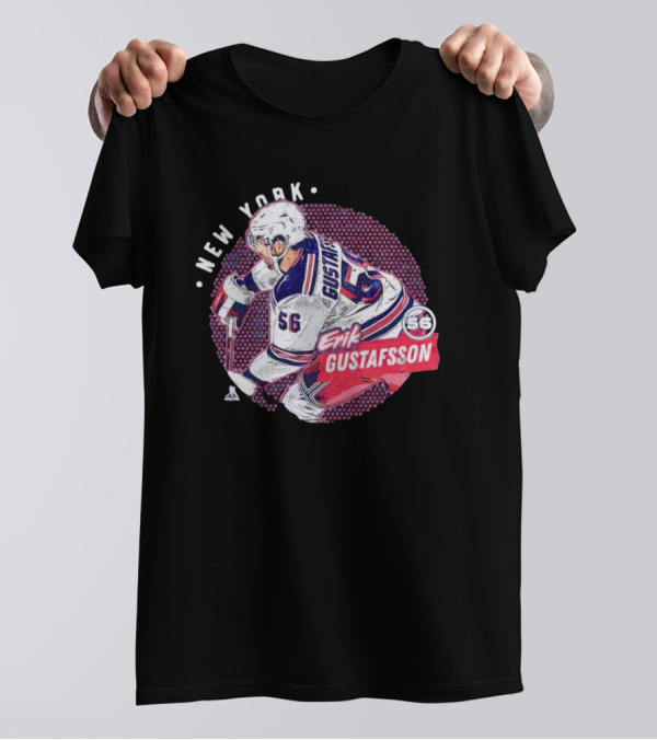 Erik Gustafsson New York Rangers 56 Hockey Player Dots T-Shirt