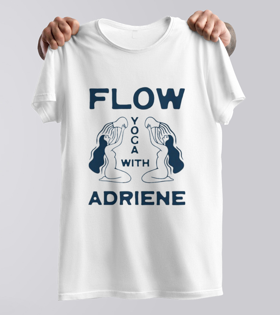Flow Yoga With Adriene Silhouette Meditation Pose Reflection T-Shirt