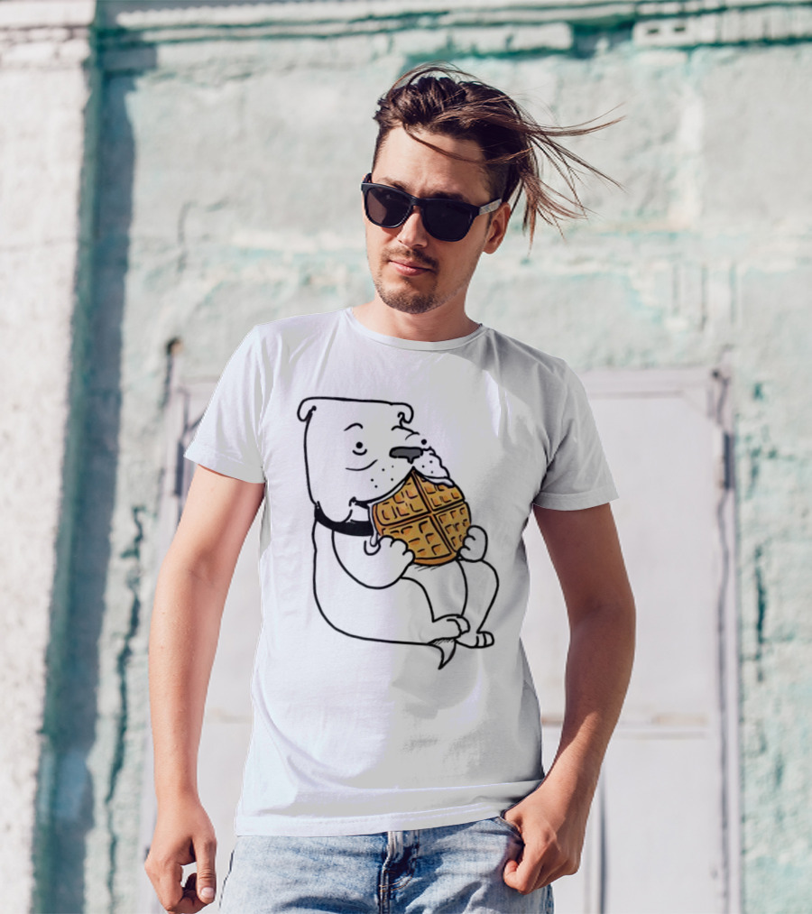 Georgia Waffle Dog Eating Breakfast Snack T-Shirt