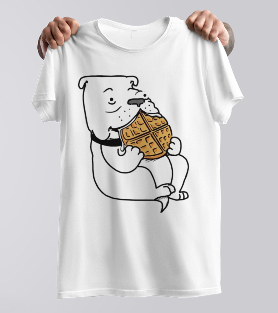 Georgia Waffle Dog Eating Breakfast Snack T-Shirt