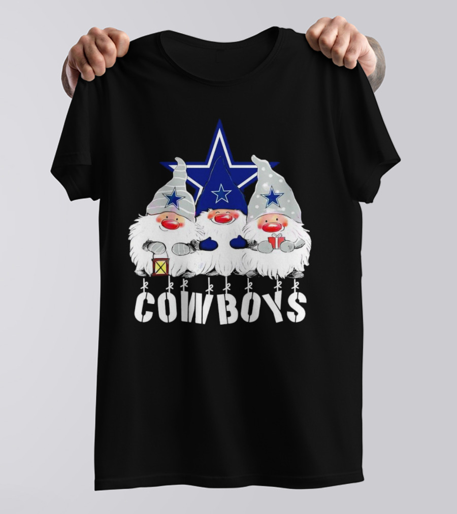 Gnomies Cowboys Christmas Star T-Shirt