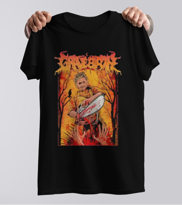 Gravebirth Chainsaw Leatherface Horror Scene T-Shirt