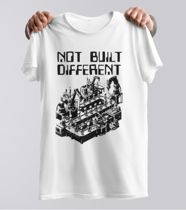 Not Built Different Assembly Line Robots T-Shirt