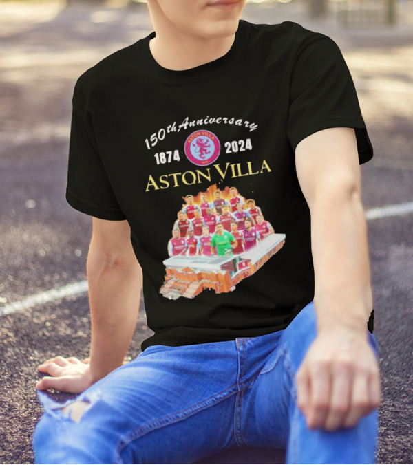 150th Anniversary 1874-2024 Aston Villa Team T-Shirt