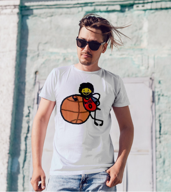 Co-Bee Chicago Bulls NBA Paint Cartoon Basketball Character T-Shirt
