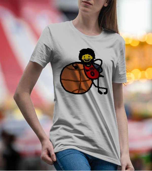 Co-Bee Chicago Bulls NBA Paint Cartoon Basketball Character T-Shirt