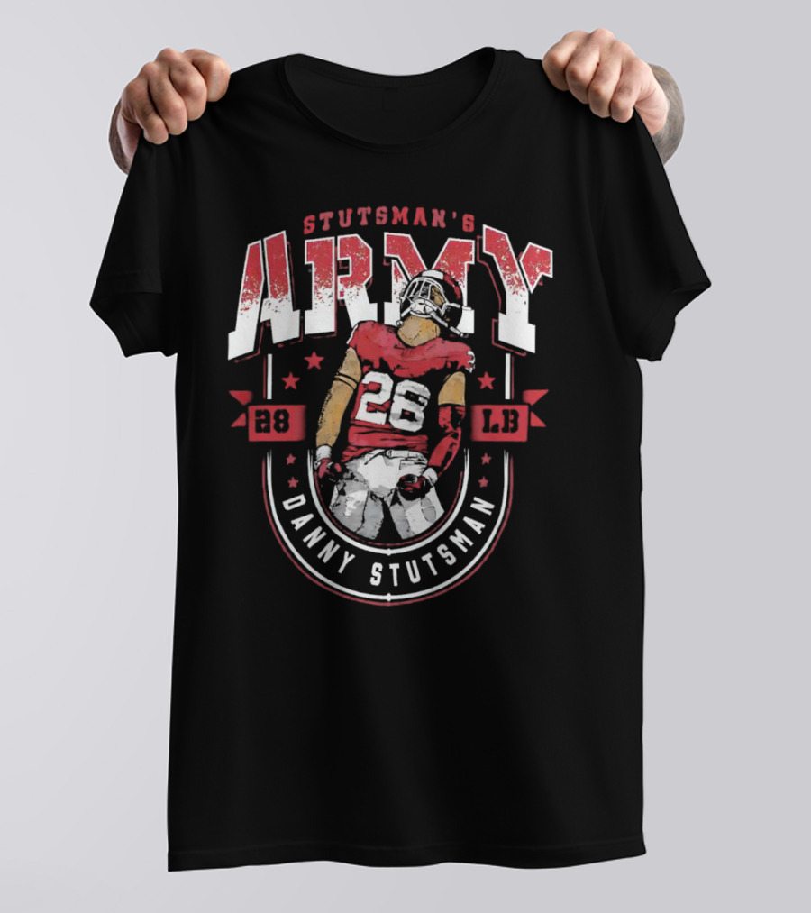 Stutsman's Army Danny Stutsman 28 LB Football Player T-Shirt