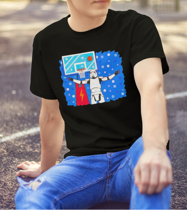 Stormtrooper Basketball No Look Shot T-Shirt