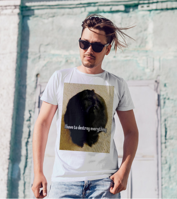 I Have To Destroy Everything Rabbit Black Humor Bunny T-Shirt