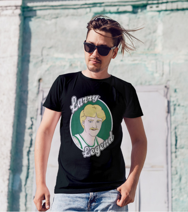 Larry Bird Legend Retro Illustration Basketball T-Shirt