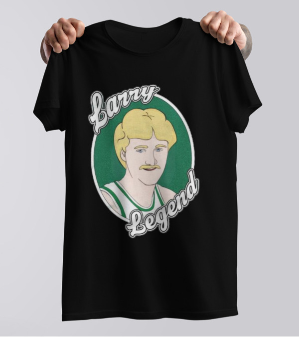 Larry Bird Legend Retro Illustration Basketball T-Shirt