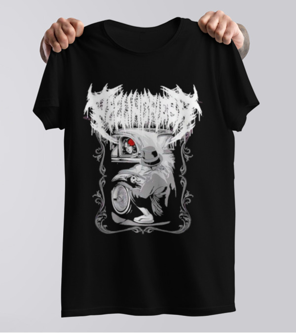 LOWRIDER PEELING FLESH SKULL CLASSIC CAR VIBRANT T-Shirt