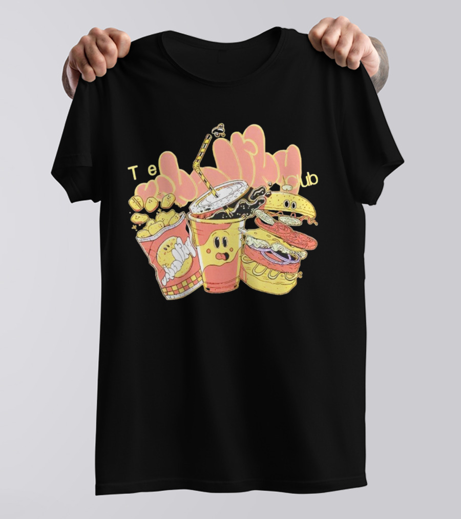 Unhealthy Club Fast Food Teξins Club Mascots T-Shirt