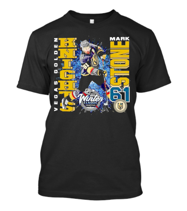 Vegas Golden Knights Mark Stone 2024 Winter Classic Seattle 61 T-Shirt