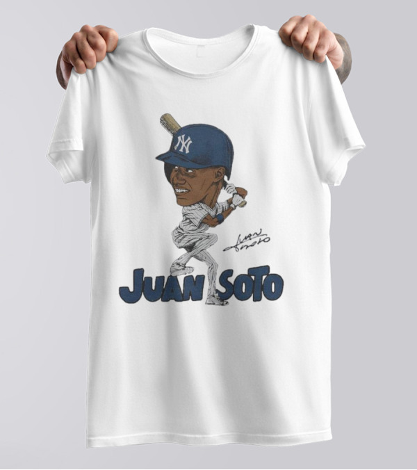 Yankees Juan Soto Baseball Caricature Signature T-Shirt