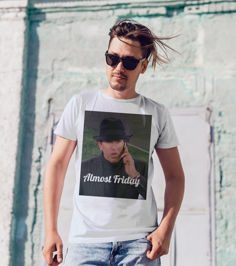 Almost Friday Stylish NFL Agent In Dark Suit On Phone T-Shirt