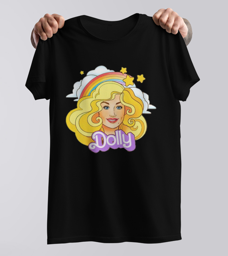 Dolly Rainbow Stars Iconic Doll T-Shirt