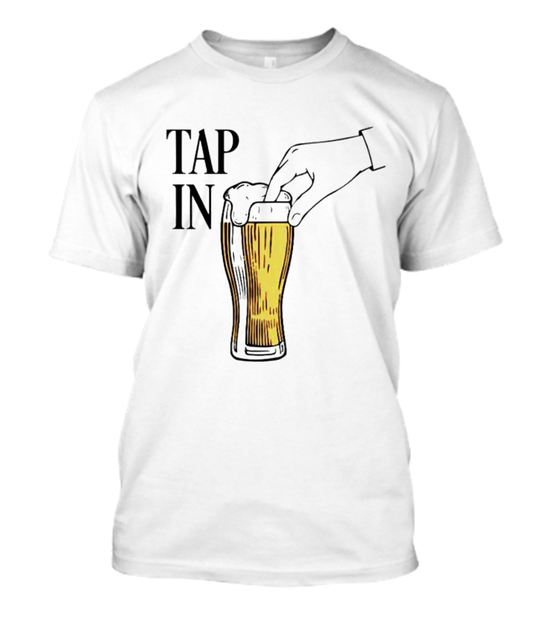 Tap In Beer Burner Glass Hand T-Shirt