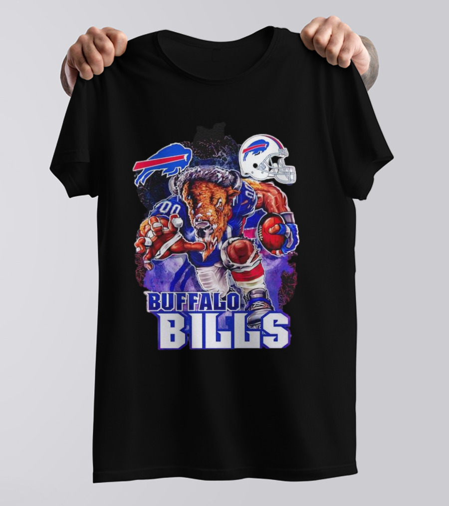 Buffalo Bills Charging Mascot With Helmet T-Shirt