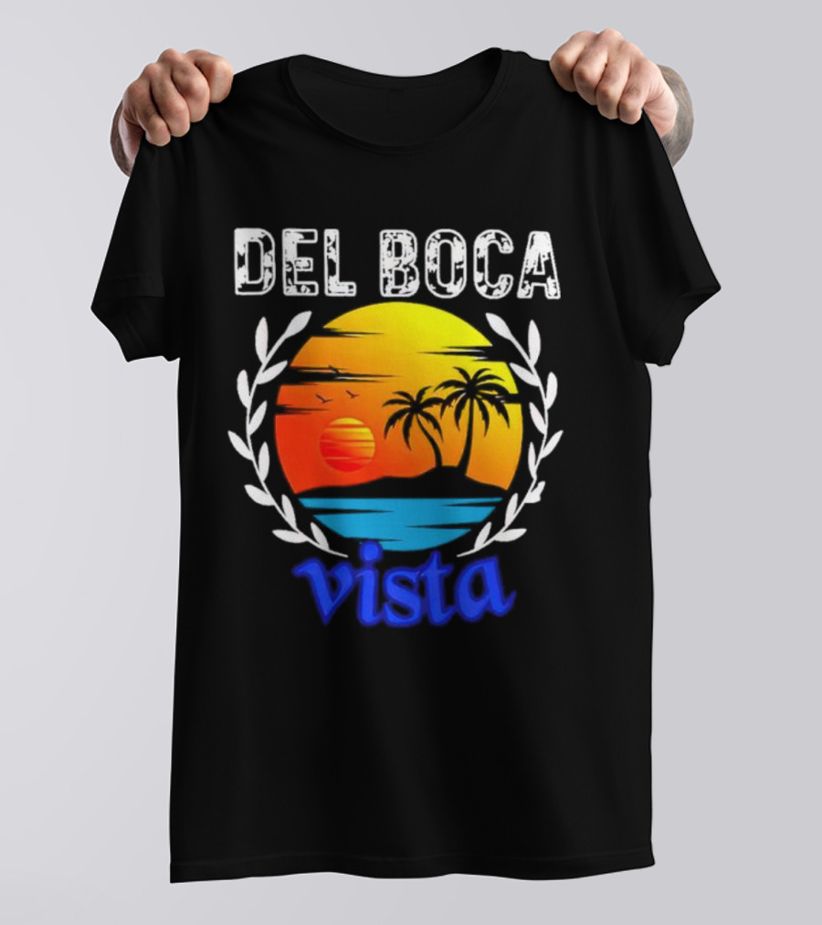 Del Boca Vista Palm Sunset T-Shirt