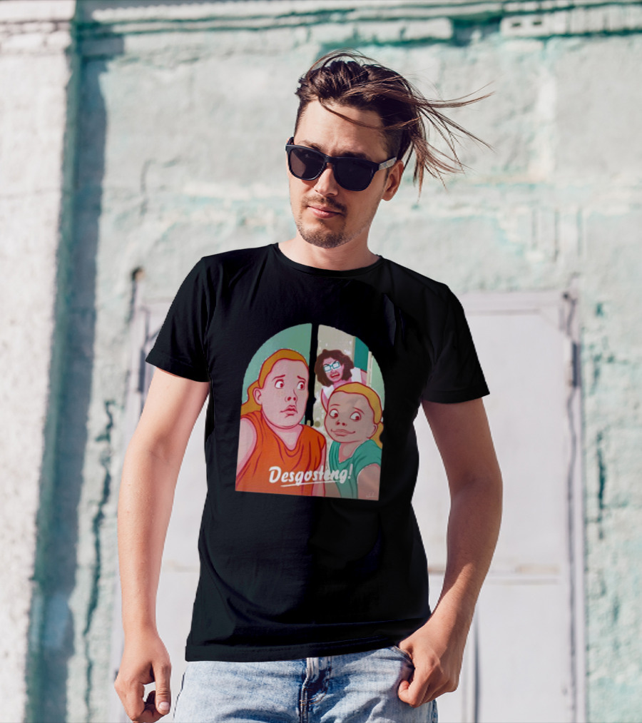 Desgosteng Nostalgic Cartoon Reaction Scene T-Shirt