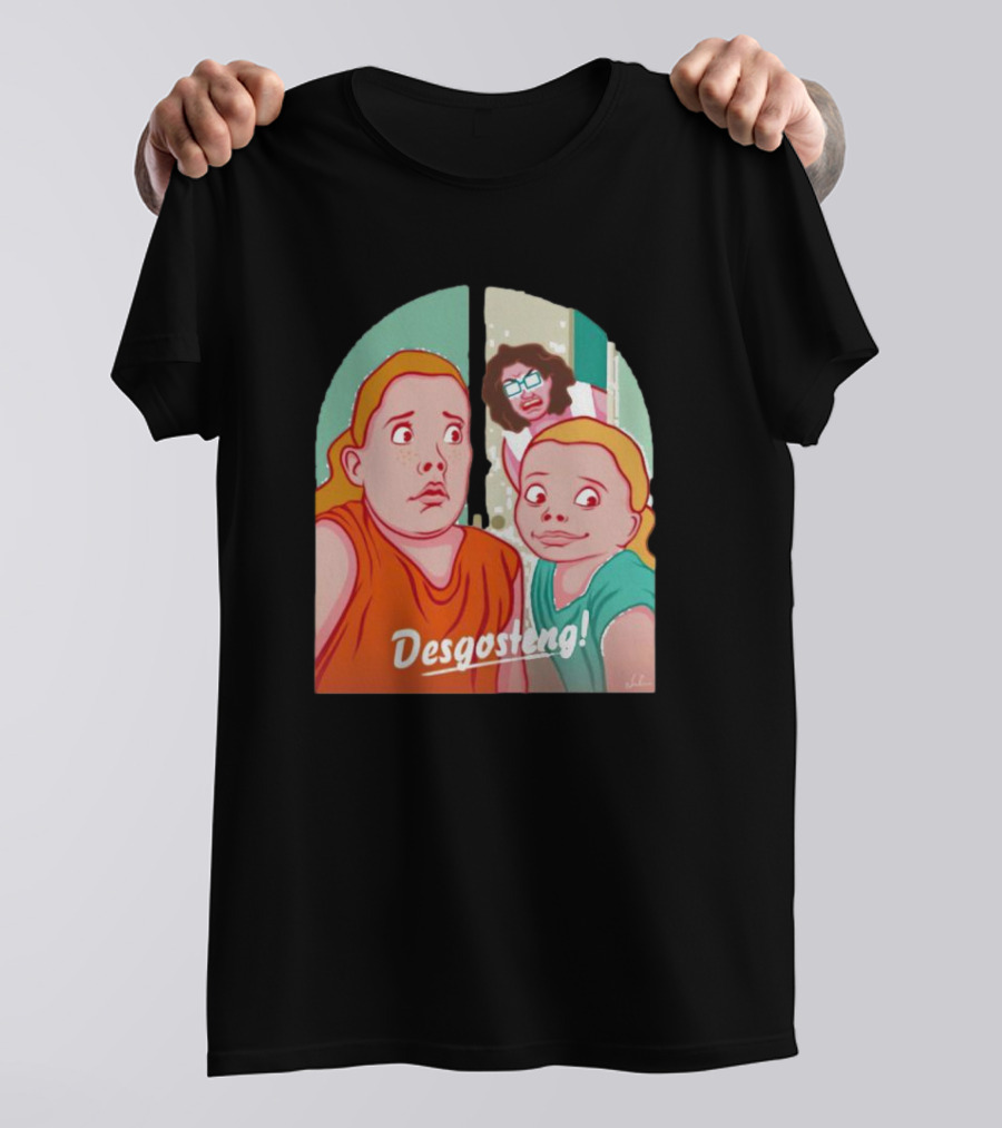 Desgosteng Nostalgic Cartoon Reaction Scene T-Shirt