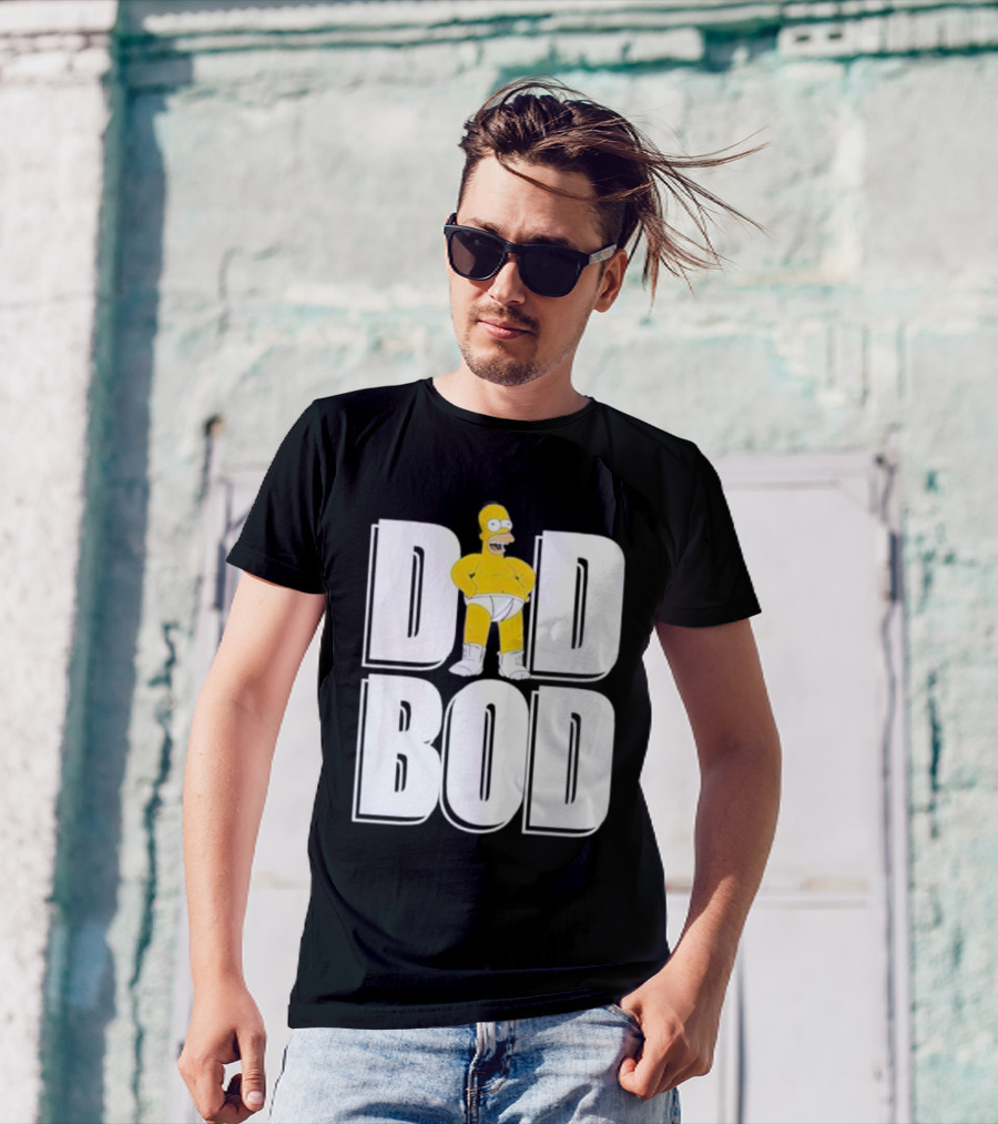 Homer Simpson Dad Bod Bold Cartoon T-Shirt