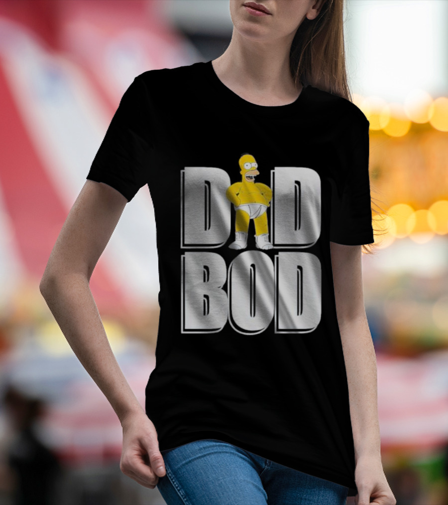 Homer Simpson Dad Bod Bold Cartoon T-Shirt