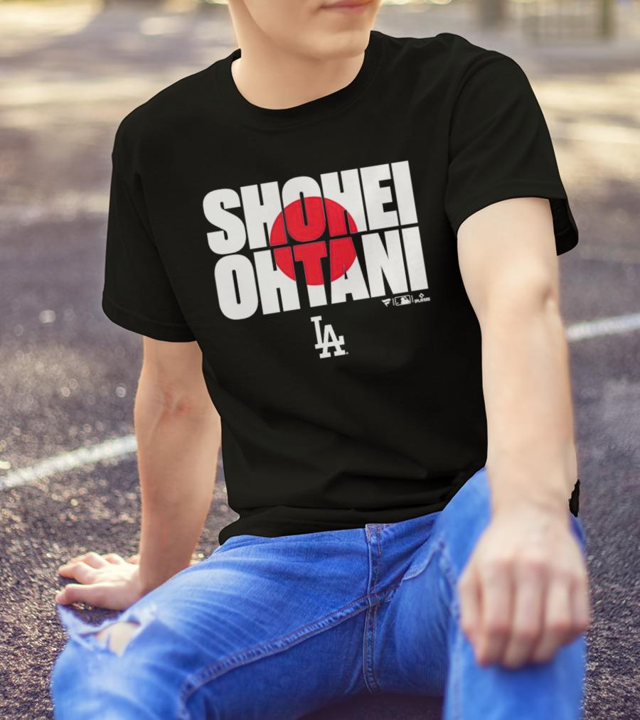 Shohei Ohtani Los Angeles Dodgers Japan Flag MLB Players T-Shirt