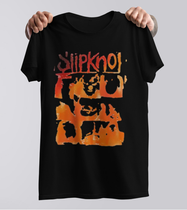 Slipknot The End So Far Orange Mask Grid T-Shirt