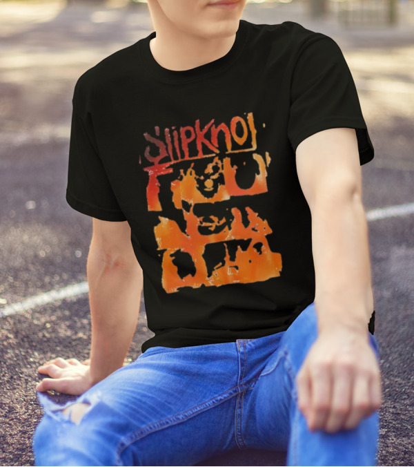 Slipknot The End So Far Orange Mask Grid T-Shirt
