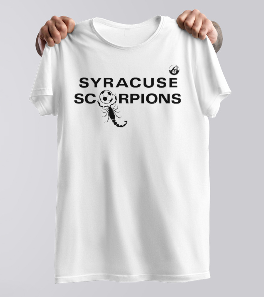 Syracuse Scorpions Soccer Ball Scorpion Logo American Soccer League T-Shirt