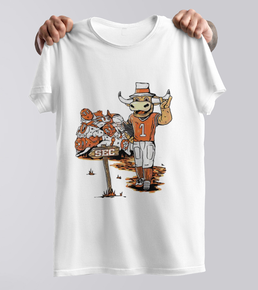 Texas Longhorns SEC Conference Champs Bull Mascot Sports T-Shirt